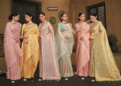 Sangam Roman Fancy Ethnic Wear Wholesale Designer Saree Catalog